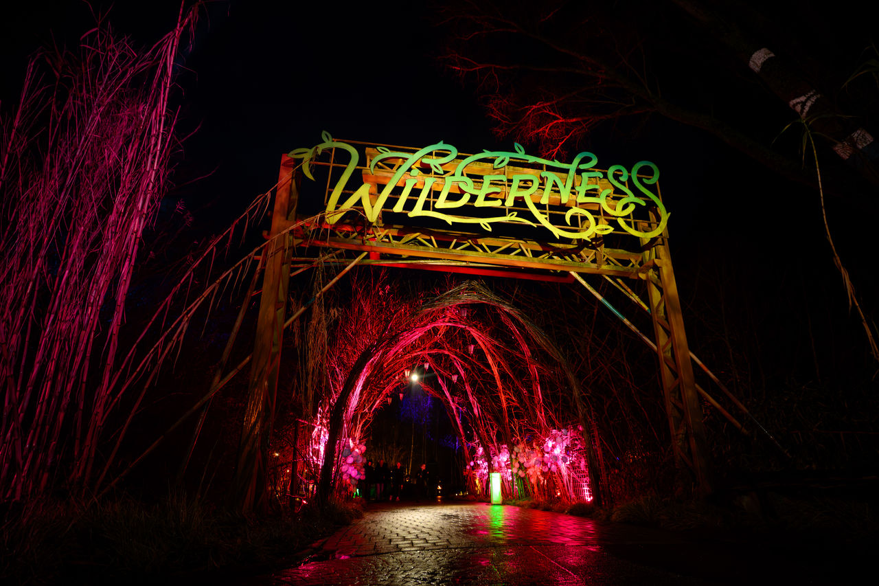 Activeer interactieve lichteffecten in Wilderness tijdens Bright Nights